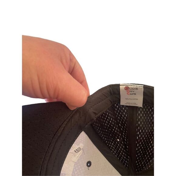 Quake City Caps Mens Black Hook & Loop Closure Mesh Utah Jazz NBA Hat One Size - Picture 3 of 8